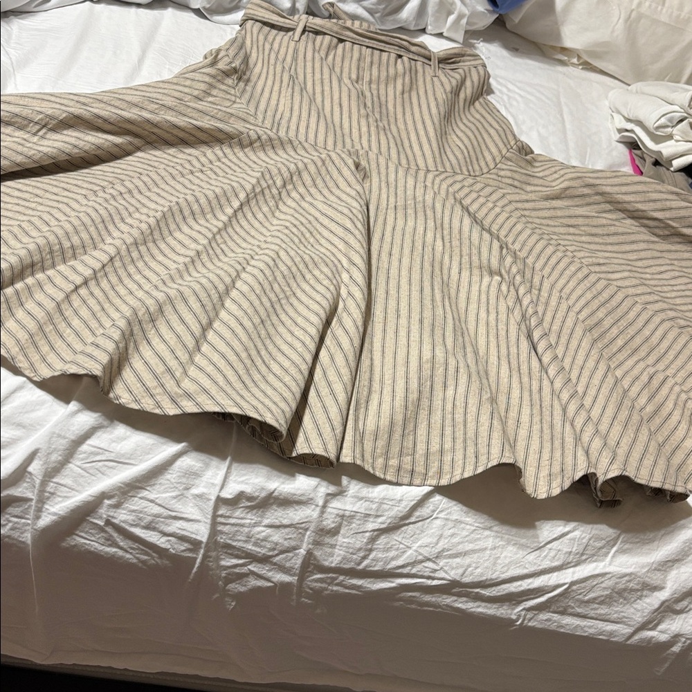 Never A Wallflower prairie midi August strip 100% cotton skirt. NWOT - Picture 3 of 7